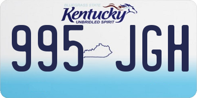 KY license plate 995JGH