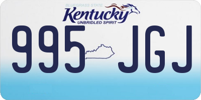 KY license plate 995JGJ