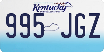 KY license plate 995JGZ