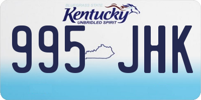 KY license plate 995JHK