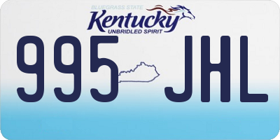 KY license plate 995JHL