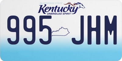 KY license plate 995JHM