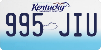 KY license plate 995JIU