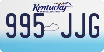 KY license plate 995JJG