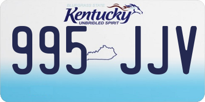 KY license plate 995JJV
