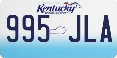 KY license plate 995JLA