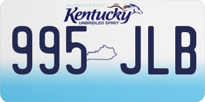 KY license plate 995JLB