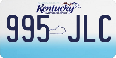 KY license plate 995JLC