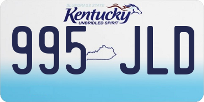 KY license plate 995JLD