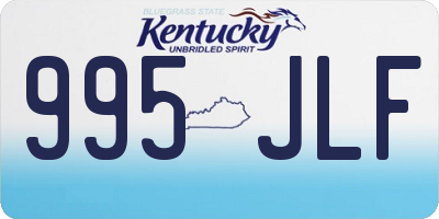 KY license plate 995JLF