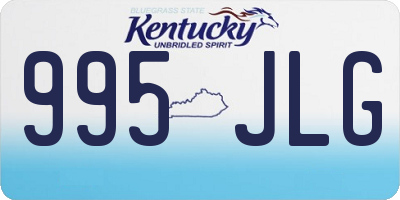KY license plate 995JLG