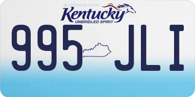 KY license plate 995JLI