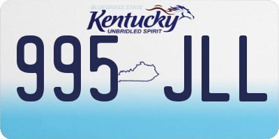 KY license plate 995JLL