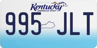 KY license plate 995JLT