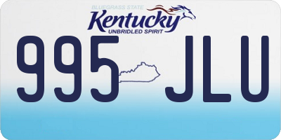 KY license plate 995JLU