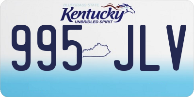 KY license plate 995JLV