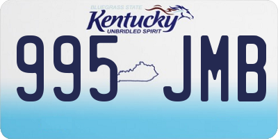 KY license plate 995JMB