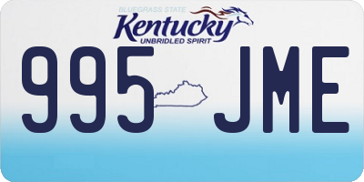 KY license plate 995JME