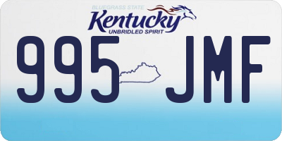 KY license plate 995JMF