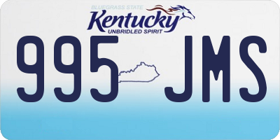 KY license plate 995JMS