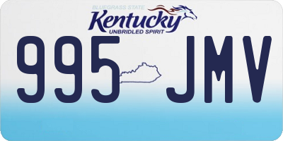 KY license plate 995JMV