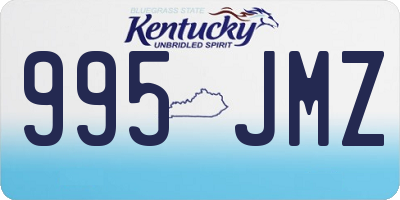 KY license plate 995JMZ