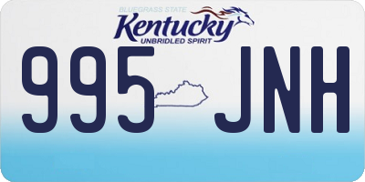 KY license plate 995JNH