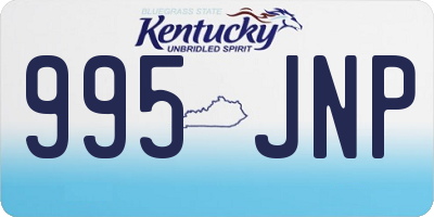 KY license plate 995JNP