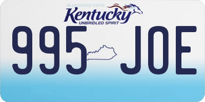 KY license plate 995JOE