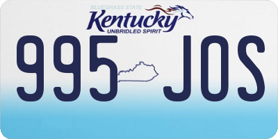 KY license plate 995JOS