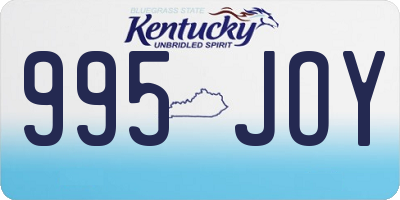 KY license plate 995JOY