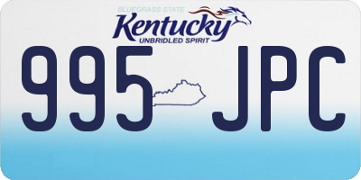 KY license plate 995JPC