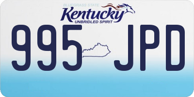 KY license plate 995JPD