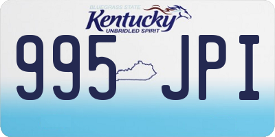 KY license plate 995JPI