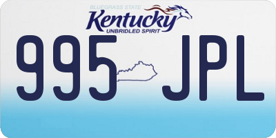 KY license plate 995JPL