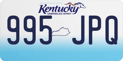 KY license plate 995JPQ