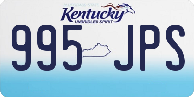 KY license plate 995JPS