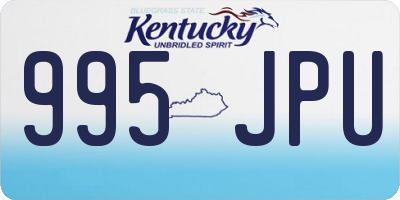KY license plate 995JPU