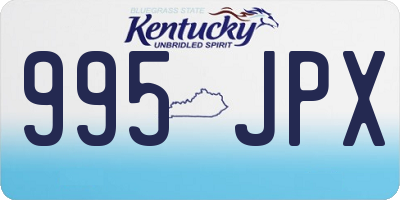 KY license plate 995JPX