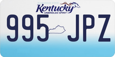 KY license plate 995JPZ