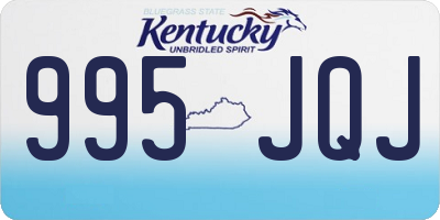 KY license plate 995JQJ