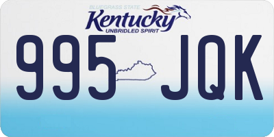 KY license plate 995JQK