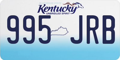 KY license plate 995JRB