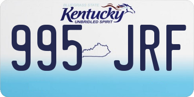 KY license plate 995JRF