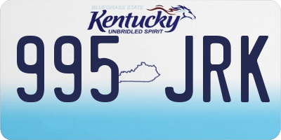 KY license plate 995JRK