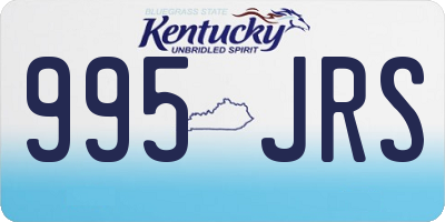 KY license plate 995JRS