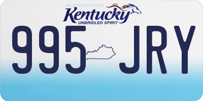 KY license plate 995JRY