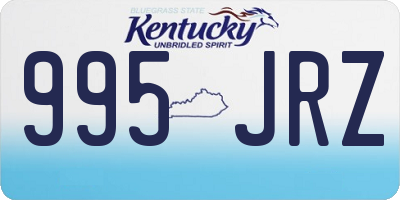 KY license plate 995JRZ