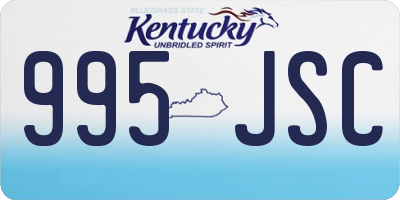 KY license plate 995JSC