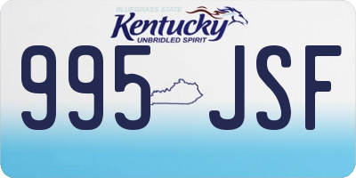 KY license plate 995JSF